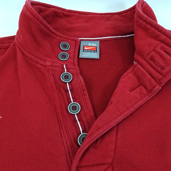 Nike University Oklahoma Henley Sweatshirt XXL Boomer Sooners Embroidered Pocket - Picture 4 of 12